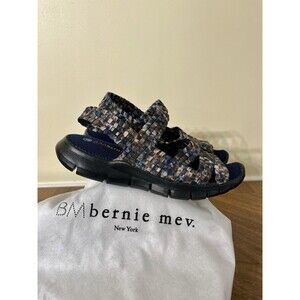 BERNIE MEV CINDY FLAT SANDALS US 8/Euro 39 NAVY CAMO ATHLEISURE Clean Girl